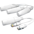 Waterproof Ethernet Splitter 1-to-2 POE Adapter – 2 Pack Ethernet POE Splitter Qme 2pcs
