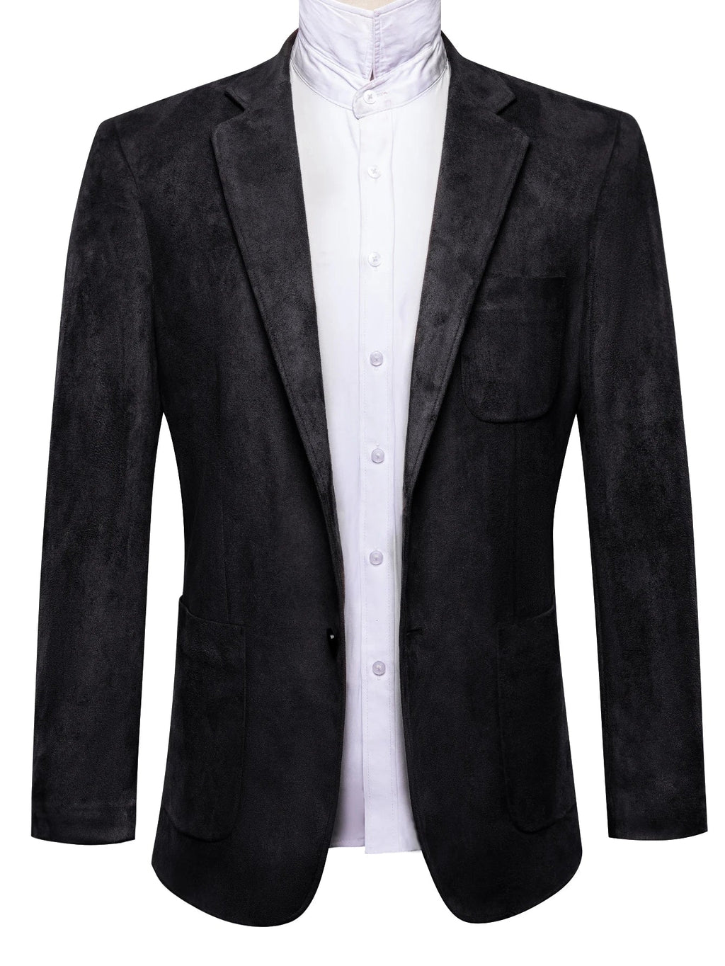Men's Vintage Suede Blazer | Single Breasted Business Jacket Men's Suede Blazer Qme DPT-XX-0001 L