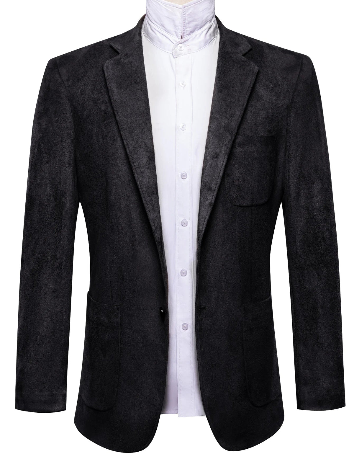 Men's Vintage Suede Blazer | Single Breasted Business Jacket Men's Suede Blazer Qme DPT-XX-0001 L
