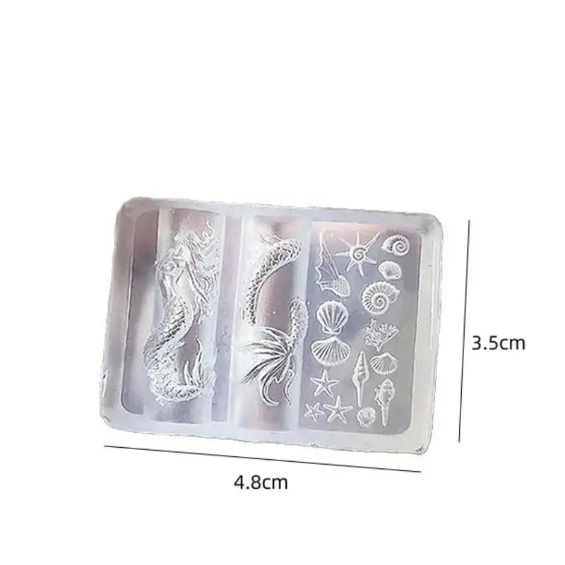 3D Silicone Lotus Leaf Nail Mold | DIY Nail Art Template Nail Art Mold Qme style 2