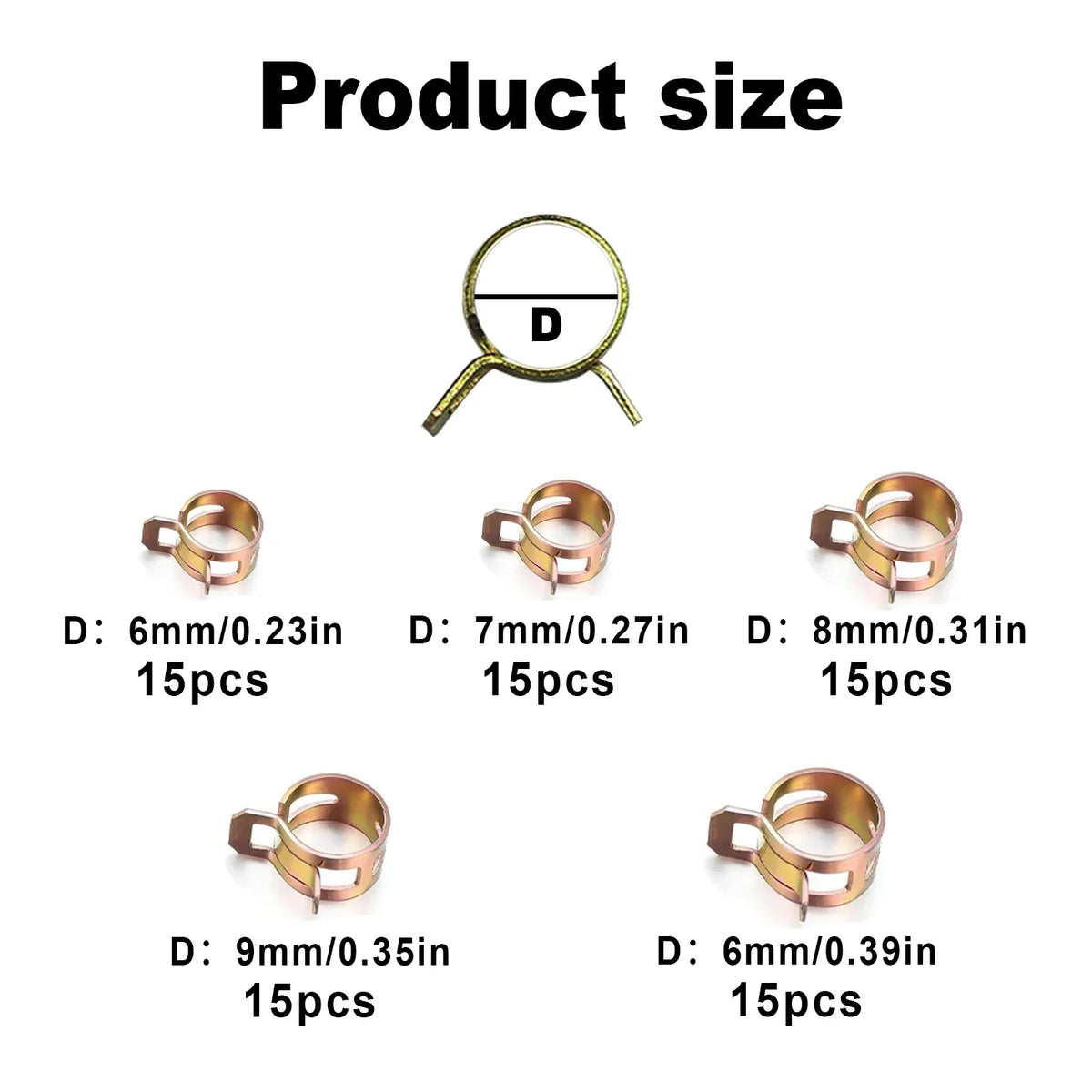 Manganese Steel Spring Hose Clamp Kit | Low Pressure Air Fastener Spring Hose Clamp Kit Qme