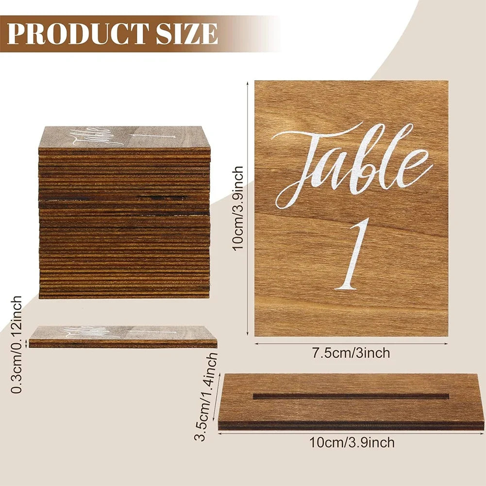 Wooden Wedding Table Numbers 1–20 Centerpiece Set | Decor Wedding Table Decor Qme
