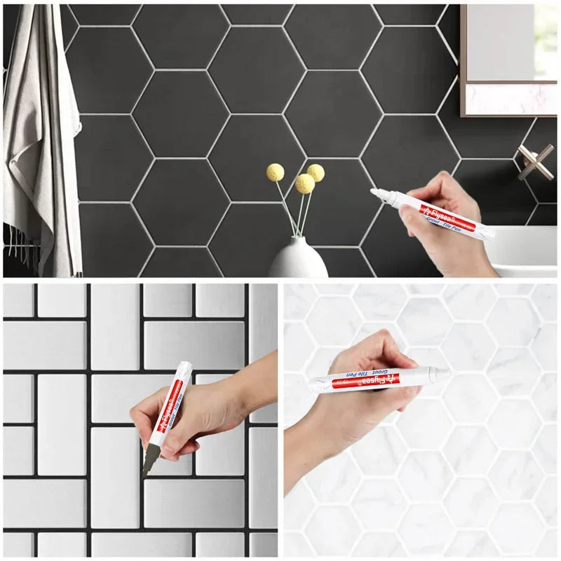 Waterproof Tile Grout Pen – Wall & Floor Seam Marker | Qme Grout Repair Pen Qme