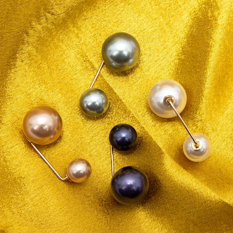 Double Pearl Brooch Pin | Elegant Anti-Fade Women's Brooch Pearl Brooch Pin Qme
