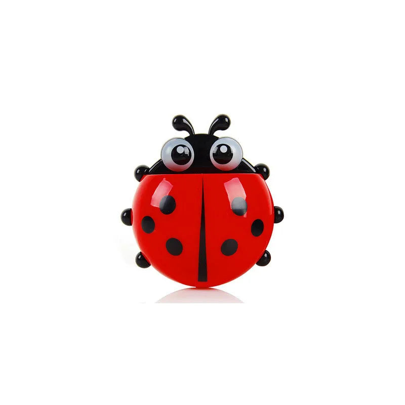 Ladybug Toothbrush Holder Suction Cup | No-Drill Bathroom Rack Toothbrush Holder Qme
