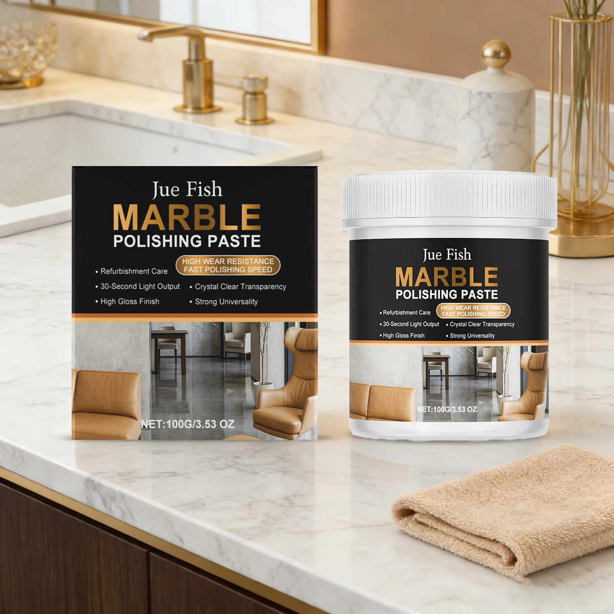 Marble Polishing Paste 100g – Quartz & Stone Brightener Stone Polishing Paste Qst