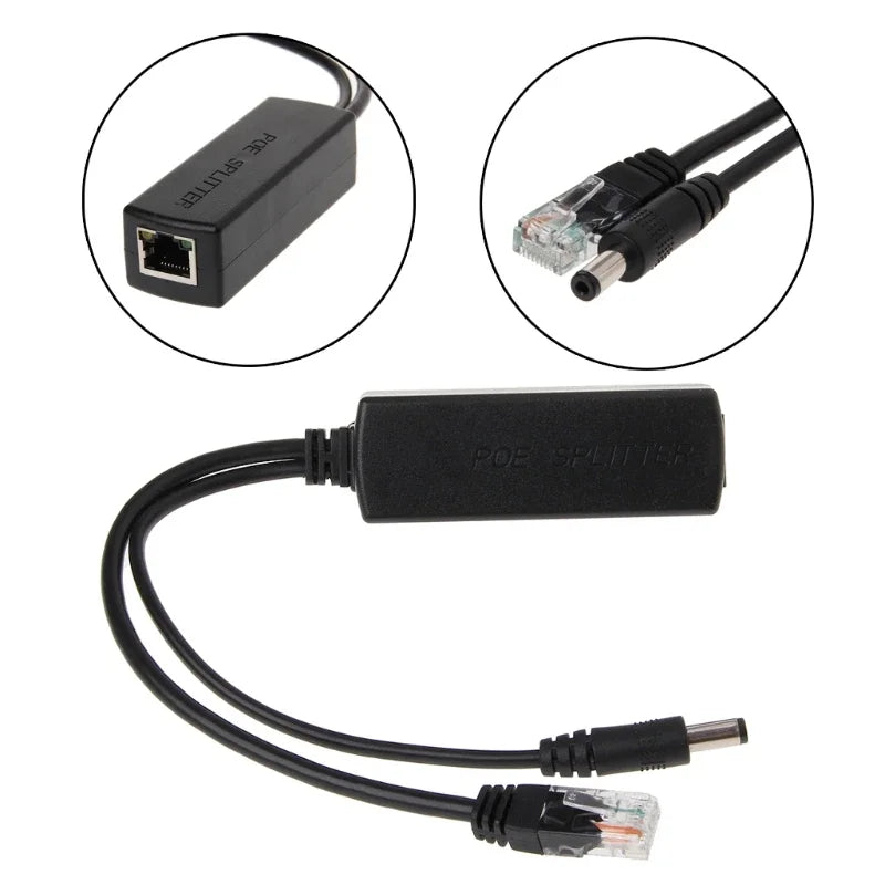 PoE Splitter Adapter 10/100M IEEE802.3at/af for IP Camera PoE Splitter Adapter Qme Default Title