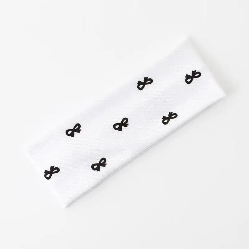 Retro Y2K Bow Wide Headband – Stretch Women's Hair Accessory Wide Bow Headband Qst White