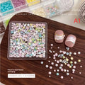 12-Grid Colorful Pearl Half-Round Beads for Nail Art & DIY Nail Art Beads Qme A1