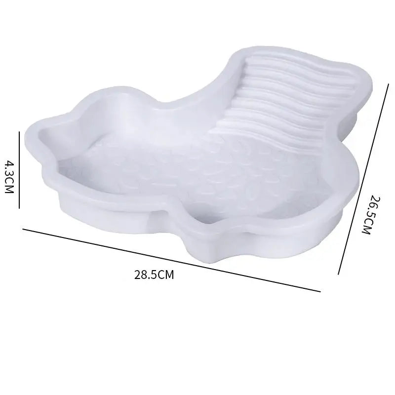 Reptile Water Dish with Anti-Slip Rock Ladder | Turtle Gecko Bowl Reptile Water Dish Qst 06