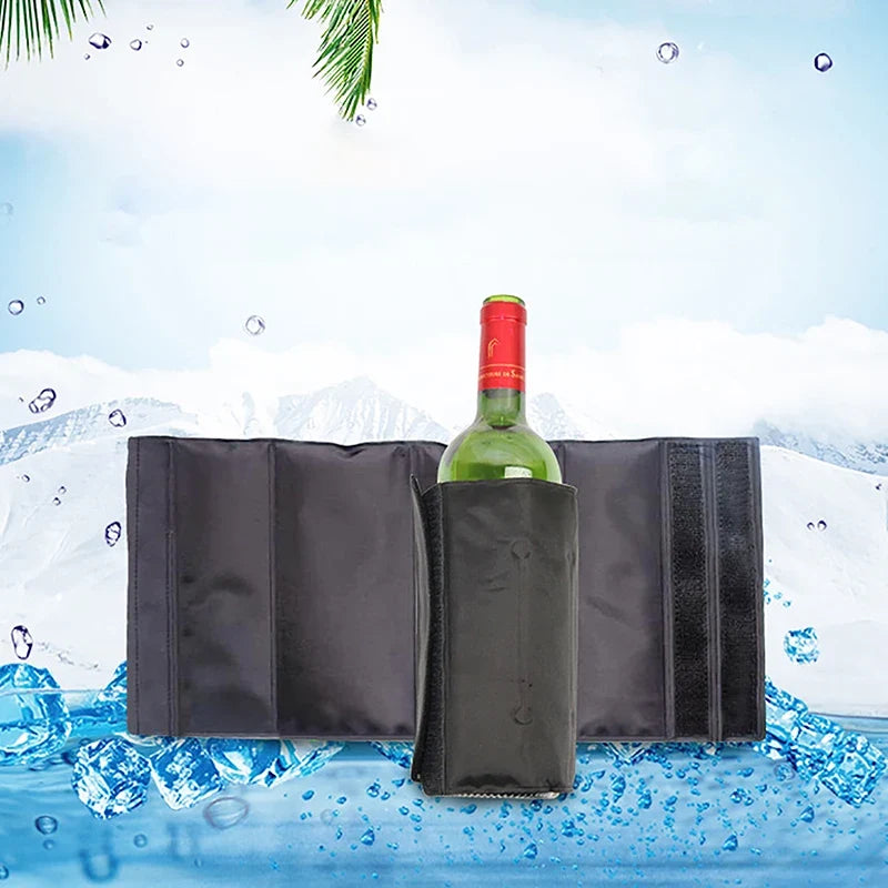 Wine Bottle Cooler Sleeve – Gel Ice Bag for Picnics & Parties Wine Bottle Cooler Qme