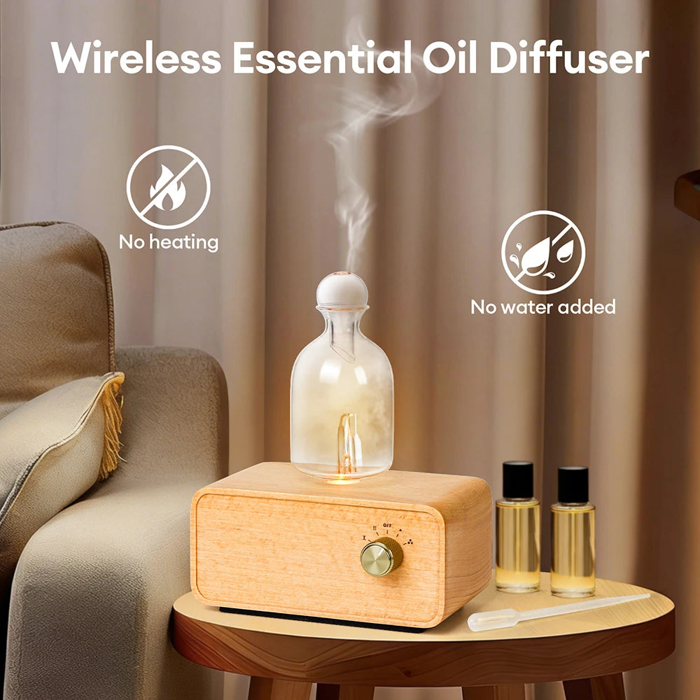 Waterless Essential Oil Nebulizer Diffuser – No Heat No Water Essential Oil Diffuser Qst