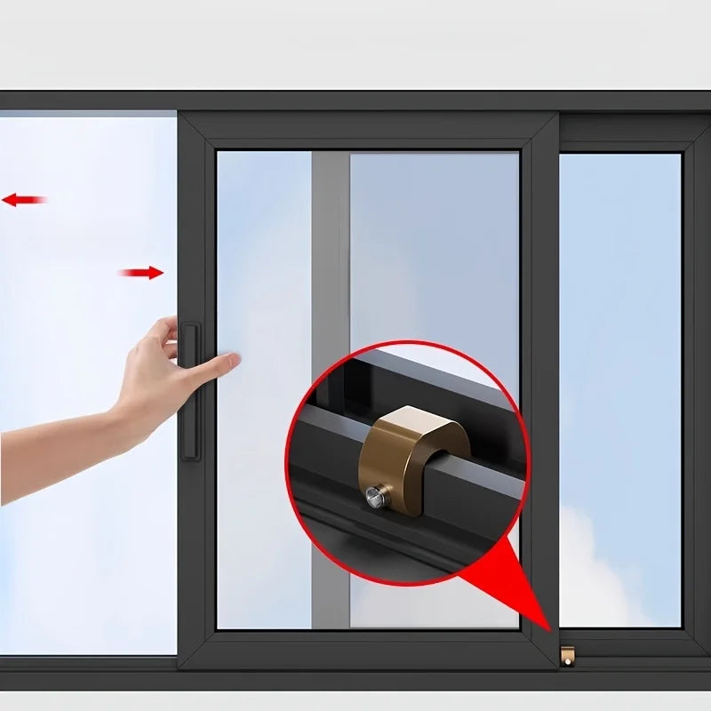 C-Type Metal Window Lock & Door Safety Clip – Anti-Theft Window Safety Lock Qme