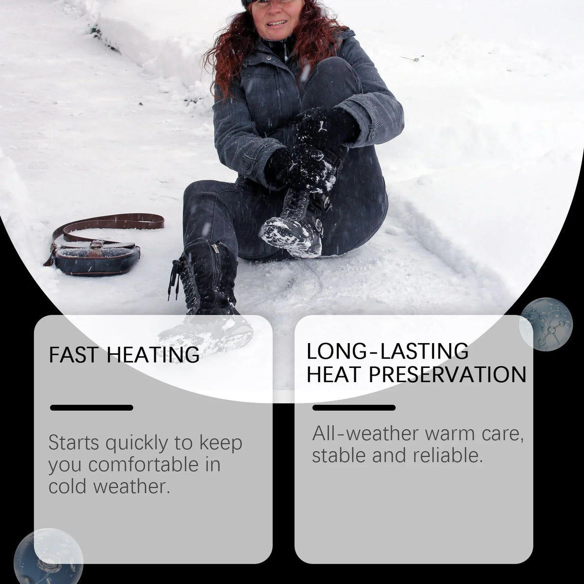 HOUKEA Self Heating Insoles – Winter Foot Warmers Unisex Heating Insoles Qst