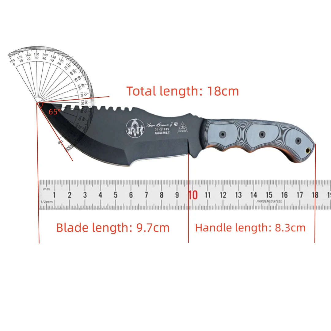 TOPS Tracker Fixed Blade Knife – 1095 Carbon Steel & G10 Fixed Blade Knife Qst