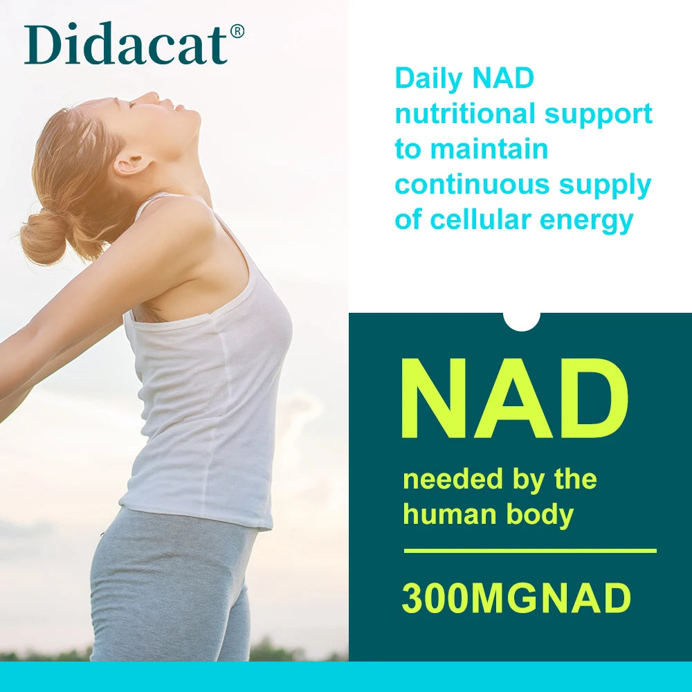NAD+ & Resveratrol Capsules – Energy & Cellular Skin Support Wellness Supplement Qst