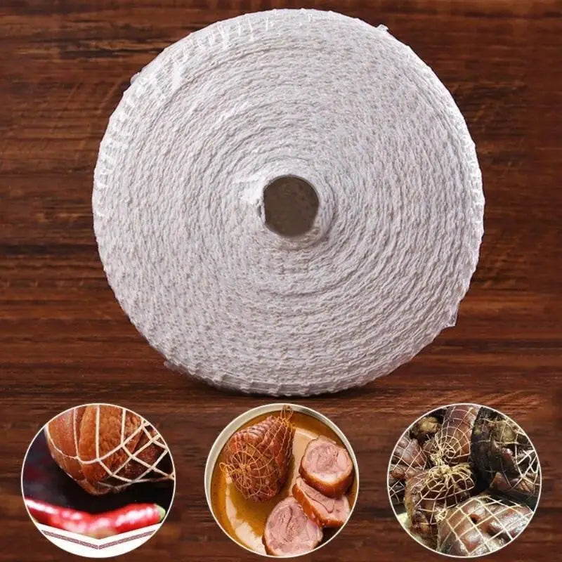3M Cotton Meat Netting Bag for Ham, Sausage & Pork Roll Meat Cooking Netting Qme