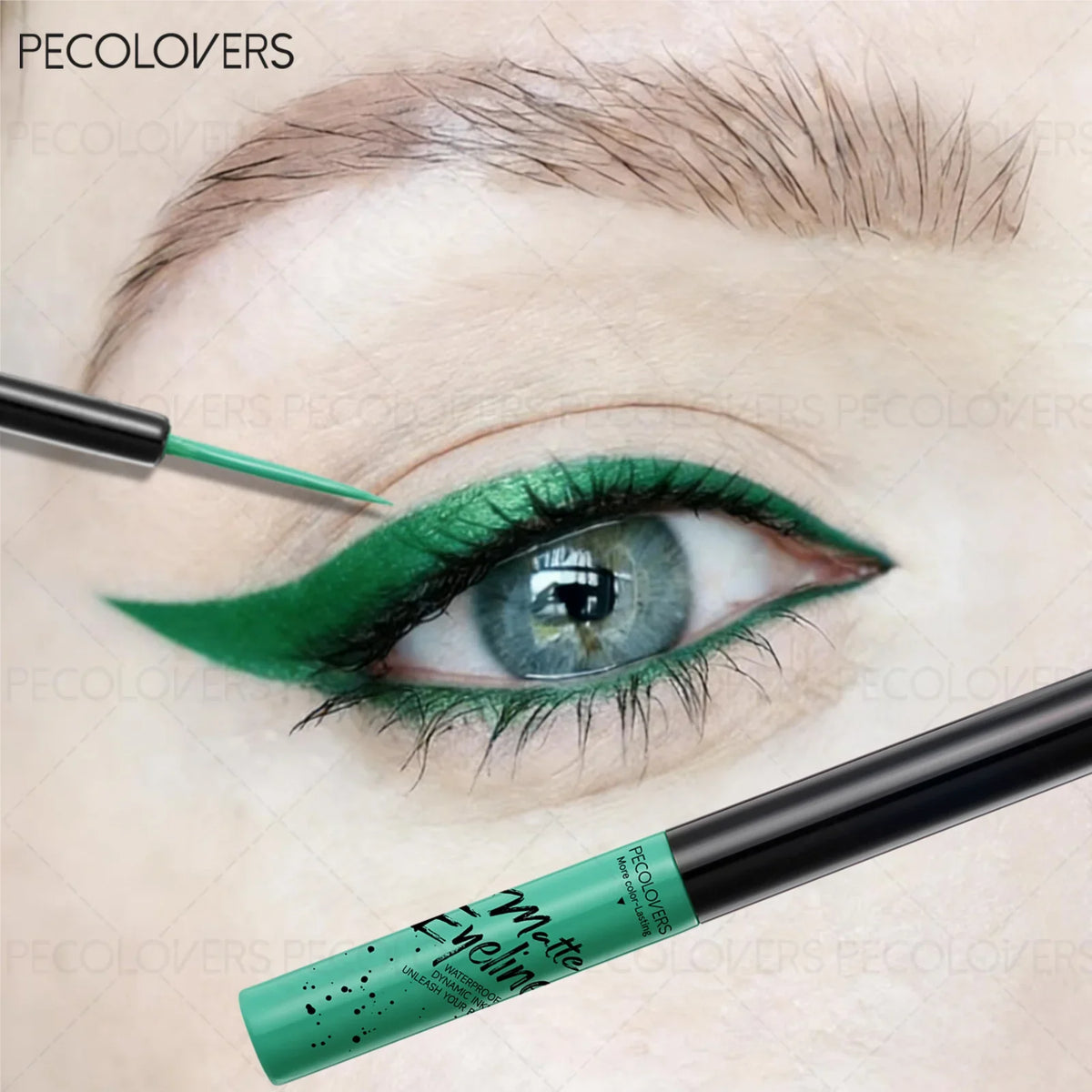 Colored Matte Dip Liquid Eyeliner | Klein Blue, Brown & Green Liquid Eyeliner Qme