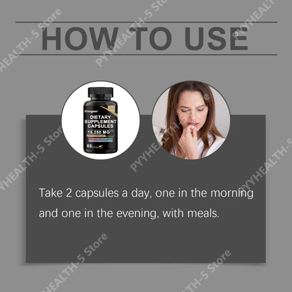 Vitamin C Capsules with Glycerin & Sodium 15,250mg – 60 CT Vitamin Supplement Qst