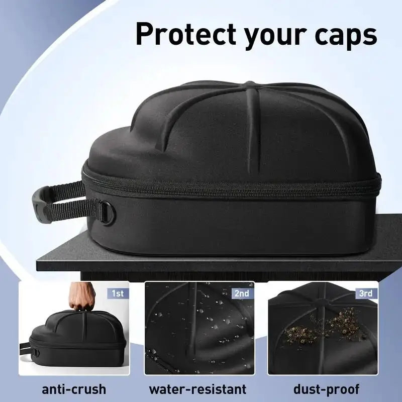Baseball Cap Travel Bag – EVA Hard Shell Hat Carrier Case Hat Carrier Case Qme Default Title