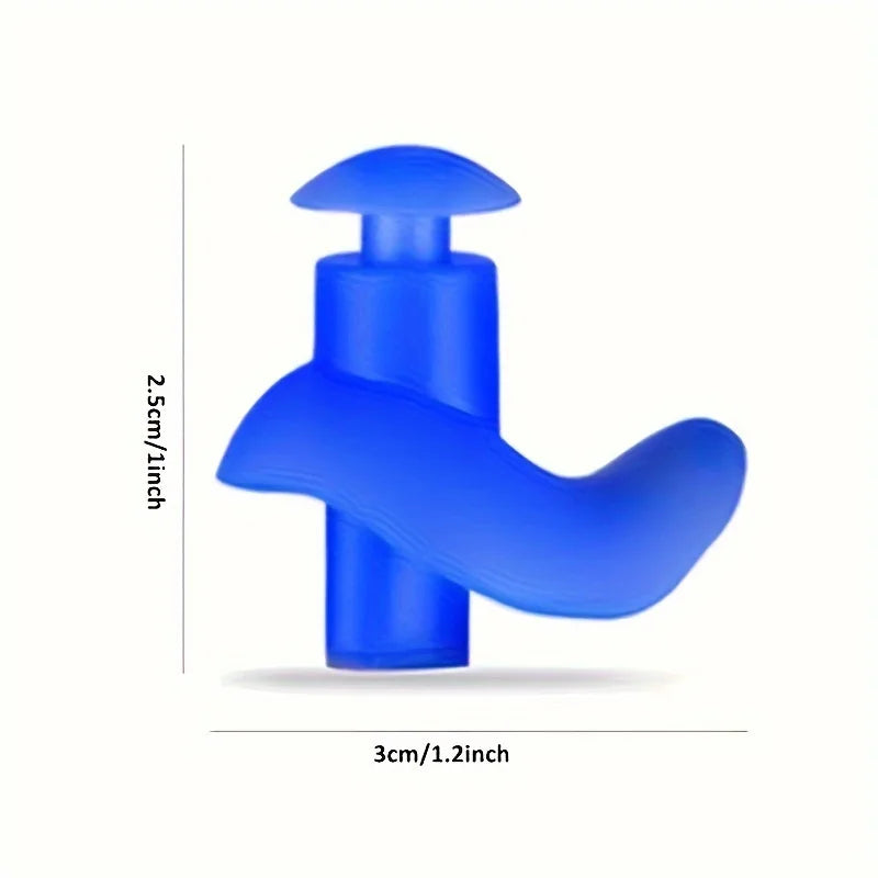 Waterproof Silicone Swimming Earplugs – 1 Pair, 4 Colors Swimming Earplugs Qme