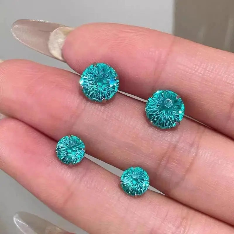 Multicolor Crystal Stud Earrings – Stainless Steel Screw Back Crystal Stud Earrings Qme