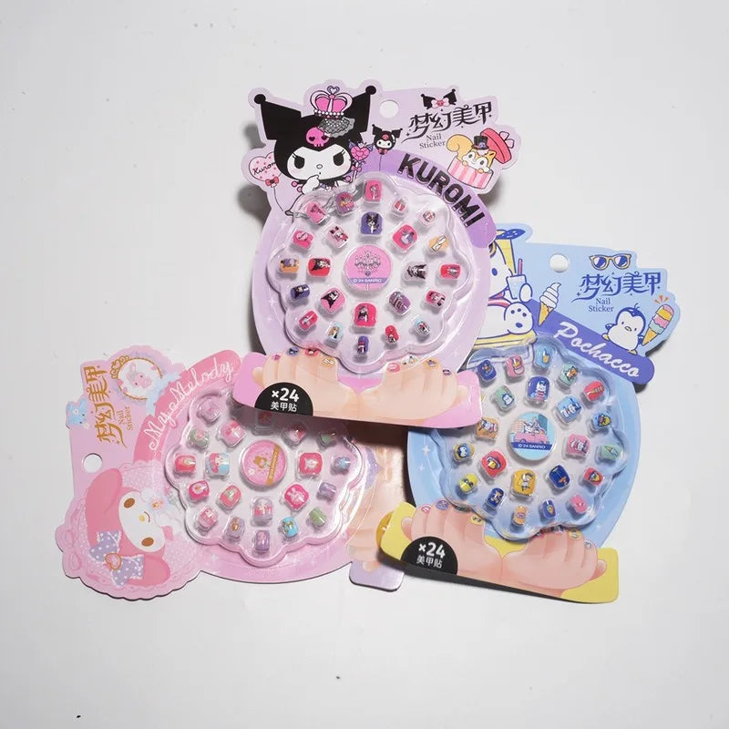 Hello Kitty Kuromi Nail Stickers – Kids Birthday Gift Kids Nail Stickers Qme