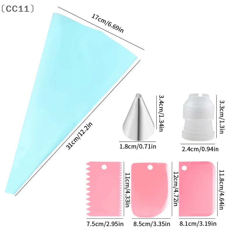Stainless Steel Cake Piping Nozzle & Icing Decoration Tool Cake Piping Nozzle Qme