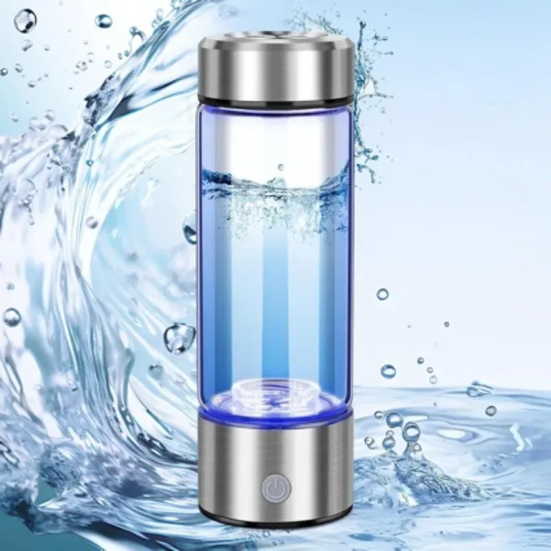 ZARTSEN Hydrogen Water Generator Bottle – Titanium USB Cup Hydrogen Water Ionizer Qst Silver