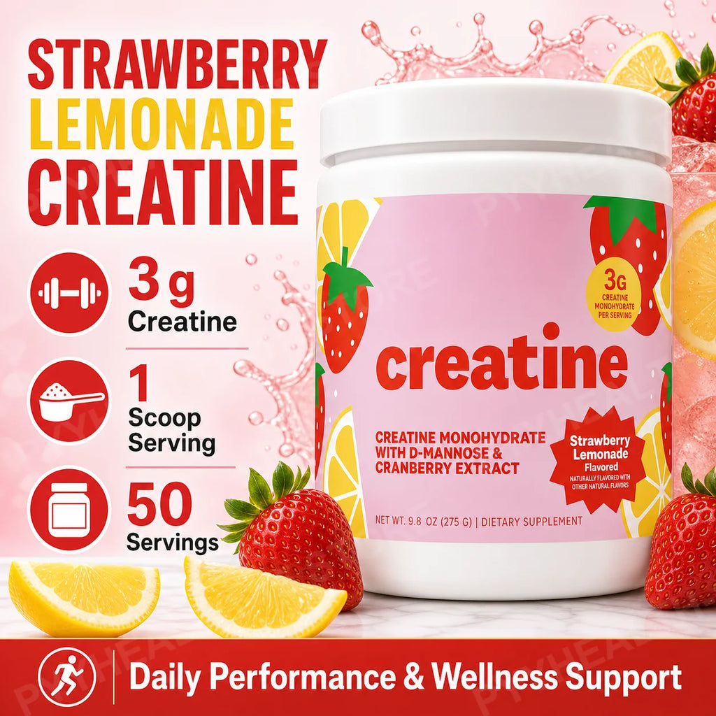 Women's Creatine Powder 275g – Monohydrate, Dandelion & Cranberry Creatine Supplement Qst