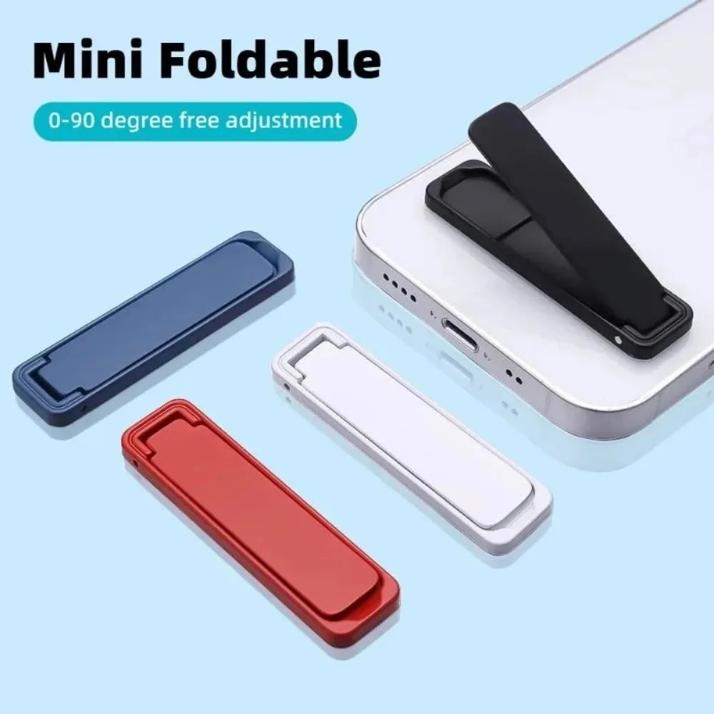 Ultra Thin Metal Folding Phone Holder Mini Back Sticker Stand Phone Stand Qme