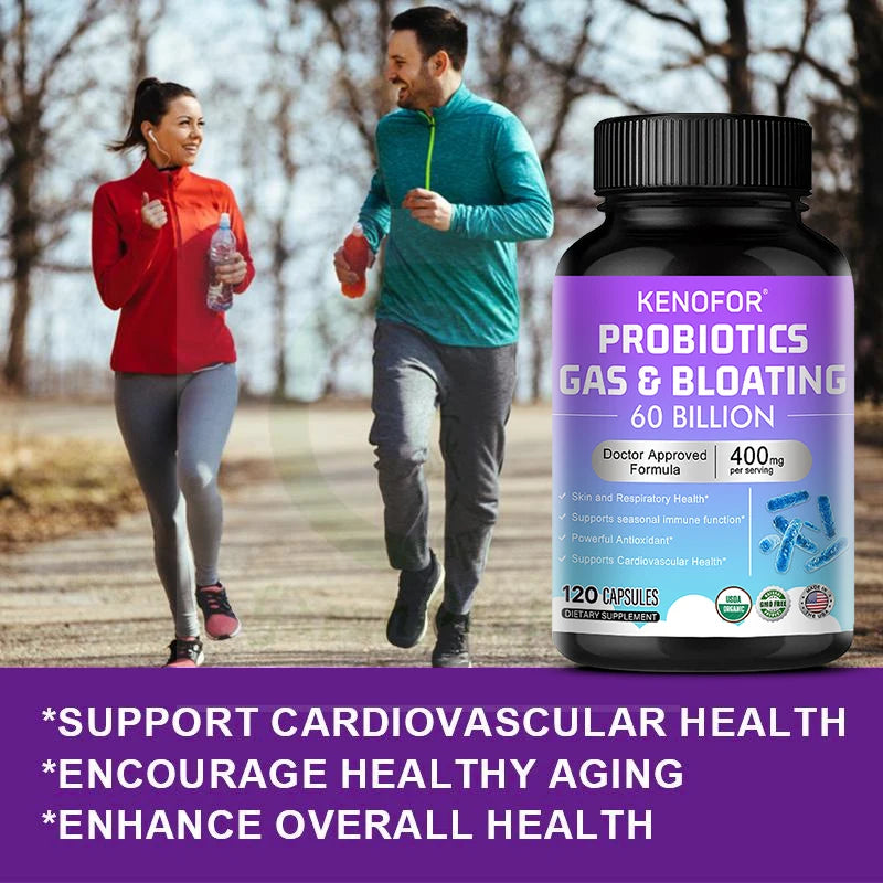 VITALXTRA Probiotic Capsules – 60 Billion CFU, 15 Strains Probiotic Supplement Qst