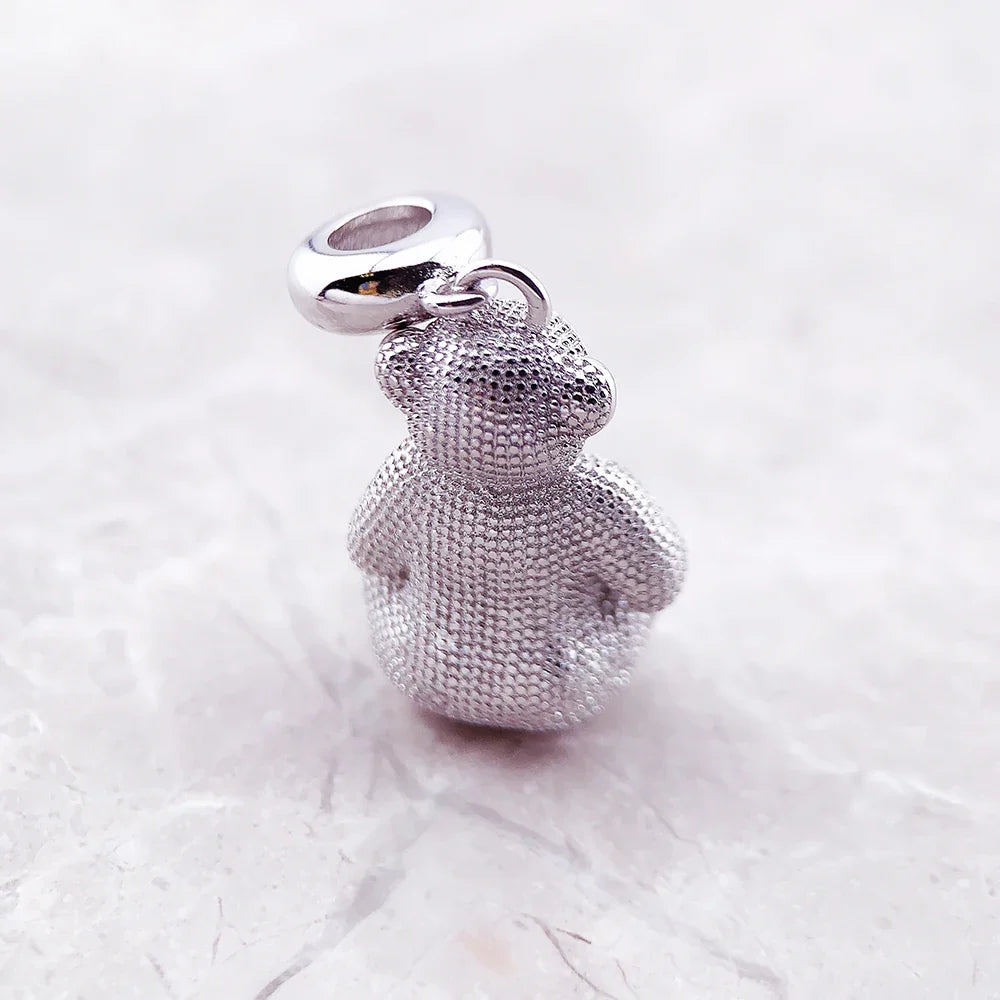 Monkey Charm Pendant – Pure 925 Sterling Silver | Unisex Sterling Silver Charm Qme
