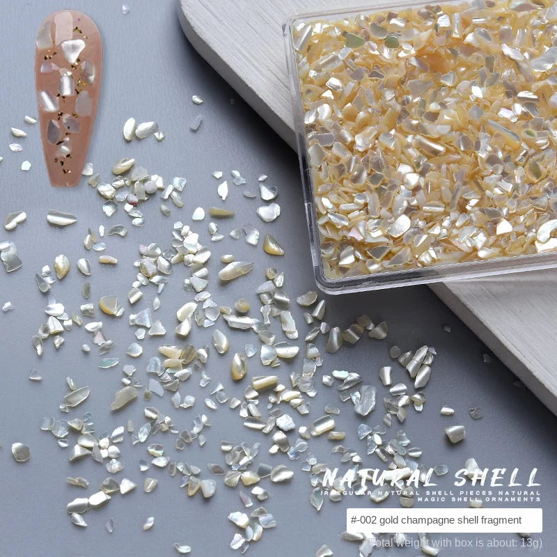 3D Shell Gem Glitter Nail Art Decals – DIY Nail Decorations Nail Art Decals Qme 01