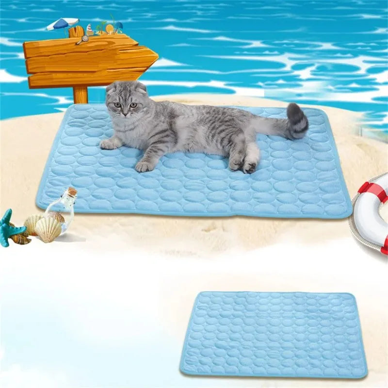 Self-Cooling Pet Mat for Dogs & Cats – Waterproof Sleeping Pad Pet Cooling Mat Qme