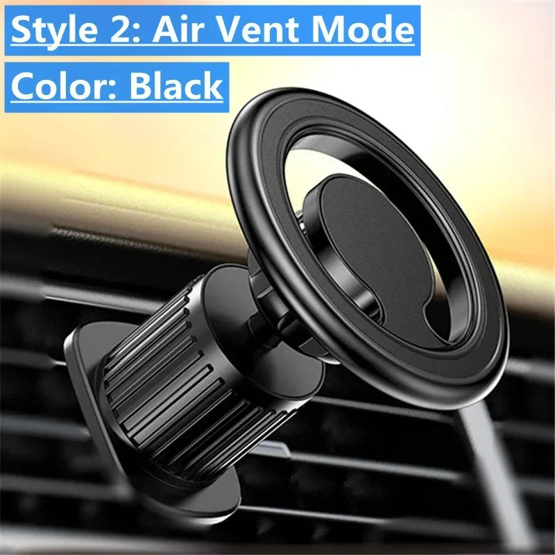 Magnetic Car Phone Mount | MagSafe GPS Holder Stand Car Phone Mount Qme Air Vent black