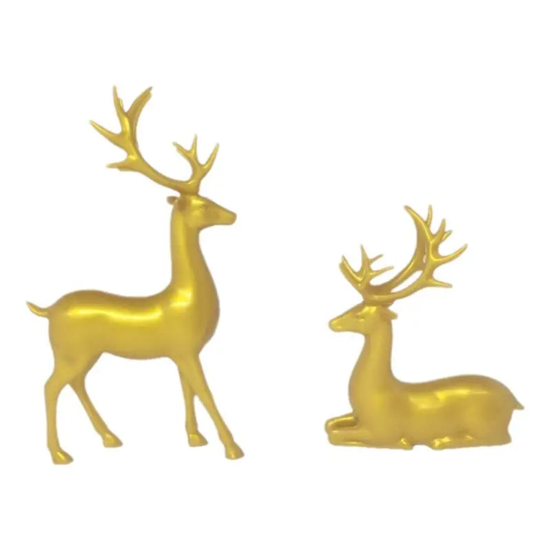 Rustic Christmas Reindeer Table Ornament | Indoor Xmas Decor Christmas Figurine Qme