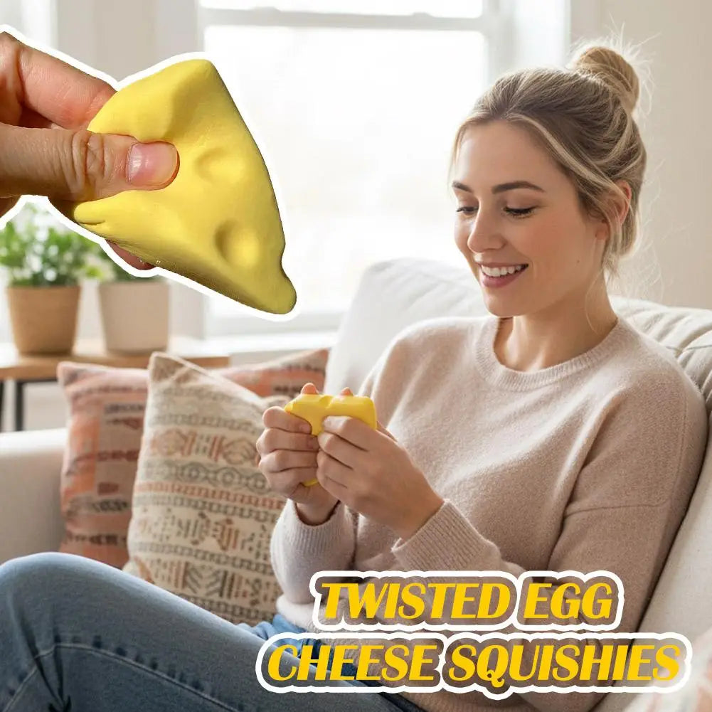 Cheese Block Squishy Fidget Squeeze Toy – Gift for Kids Squishy Fidget Toy Qme