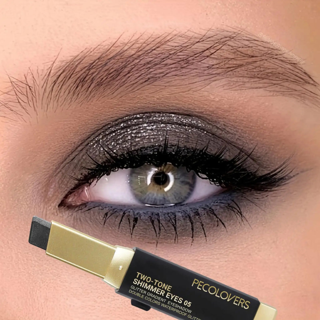 Dual Shade Glitter Eyeshadow Stick – 6 Gradient Color Options Glitter Eyeshadow Stick Qme
