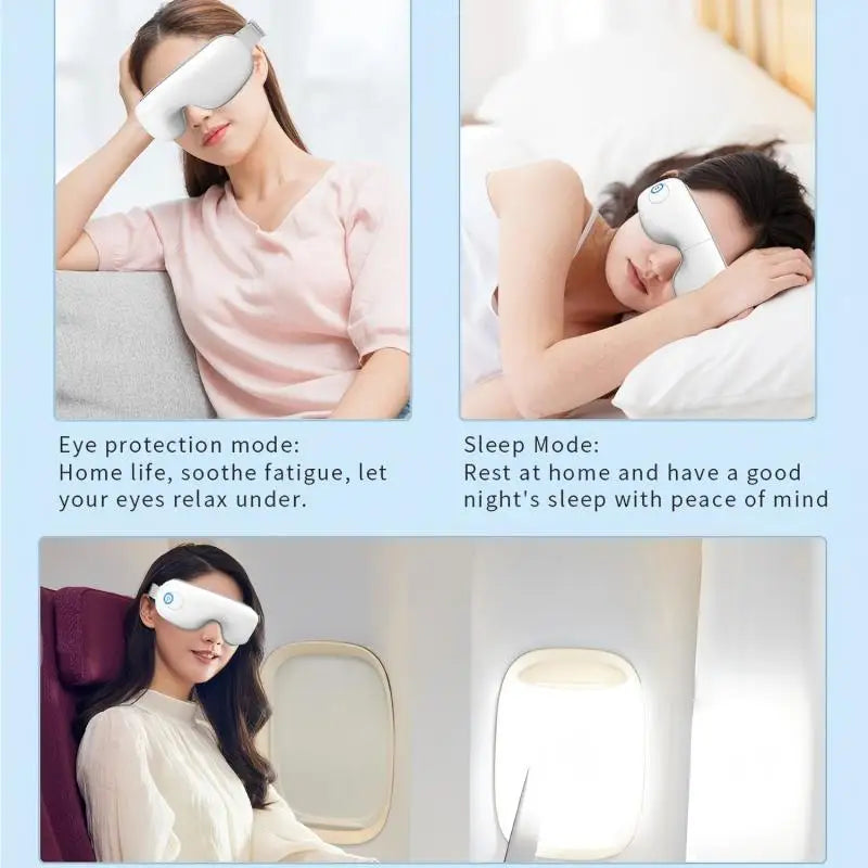 VIMYSHOW Eye Massager – Air Pressure Vibration Rechargeable Mask Eye Massager Mask Qst