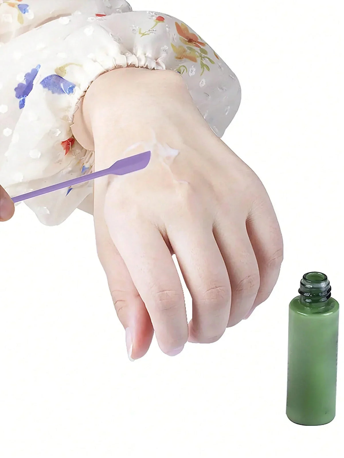 Silicone Bottle Scraper for Foundation & Lotion Jars | Qme Makeup Spatula Tool Qme 1PC Purple