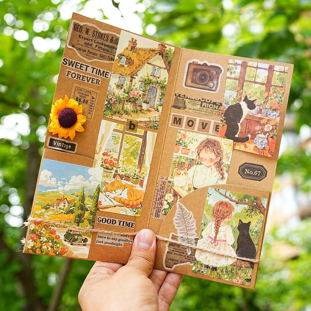 Kawaii Self-Adhesive Boxed Stickers – Planner & Scrapbook Decorative Sticker Set Qme