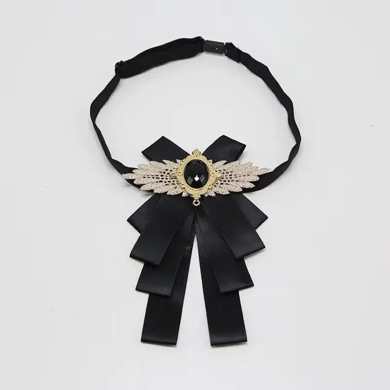 Solid Vintage Bow Tie Detachable Collar Shirt Accessory Bow Tie Collar Qst A3