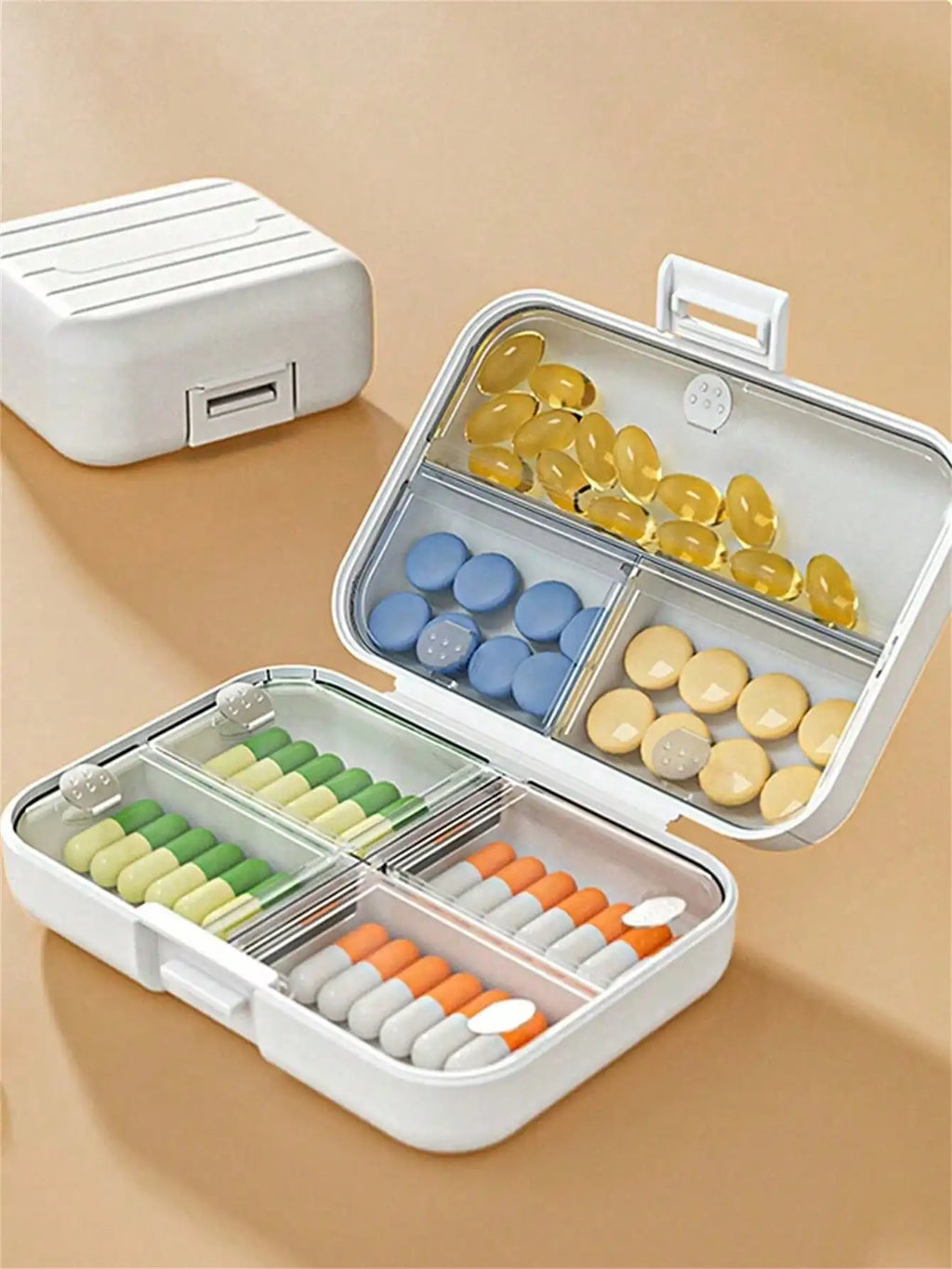 7-Compartment Waterproof Travel Pill Organizer Case Travel Pill Organizer Qme