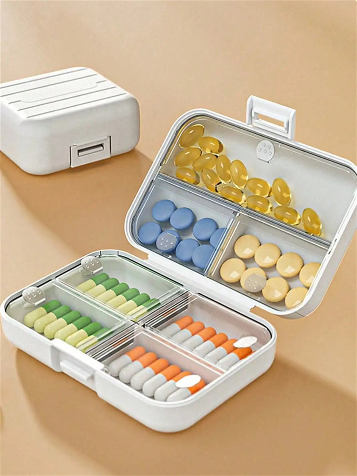 7-Compartment Waterproof Travel Pill Organizer Case Travel Pill Organizer Qme