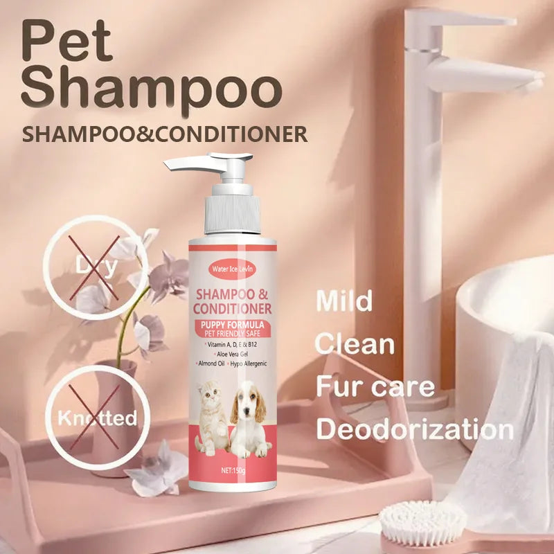 Gentle 2-in-1 Puppy Shampoo & Conditioner – Aloe & Vitamins Pet Shampoo Conditioner Qme