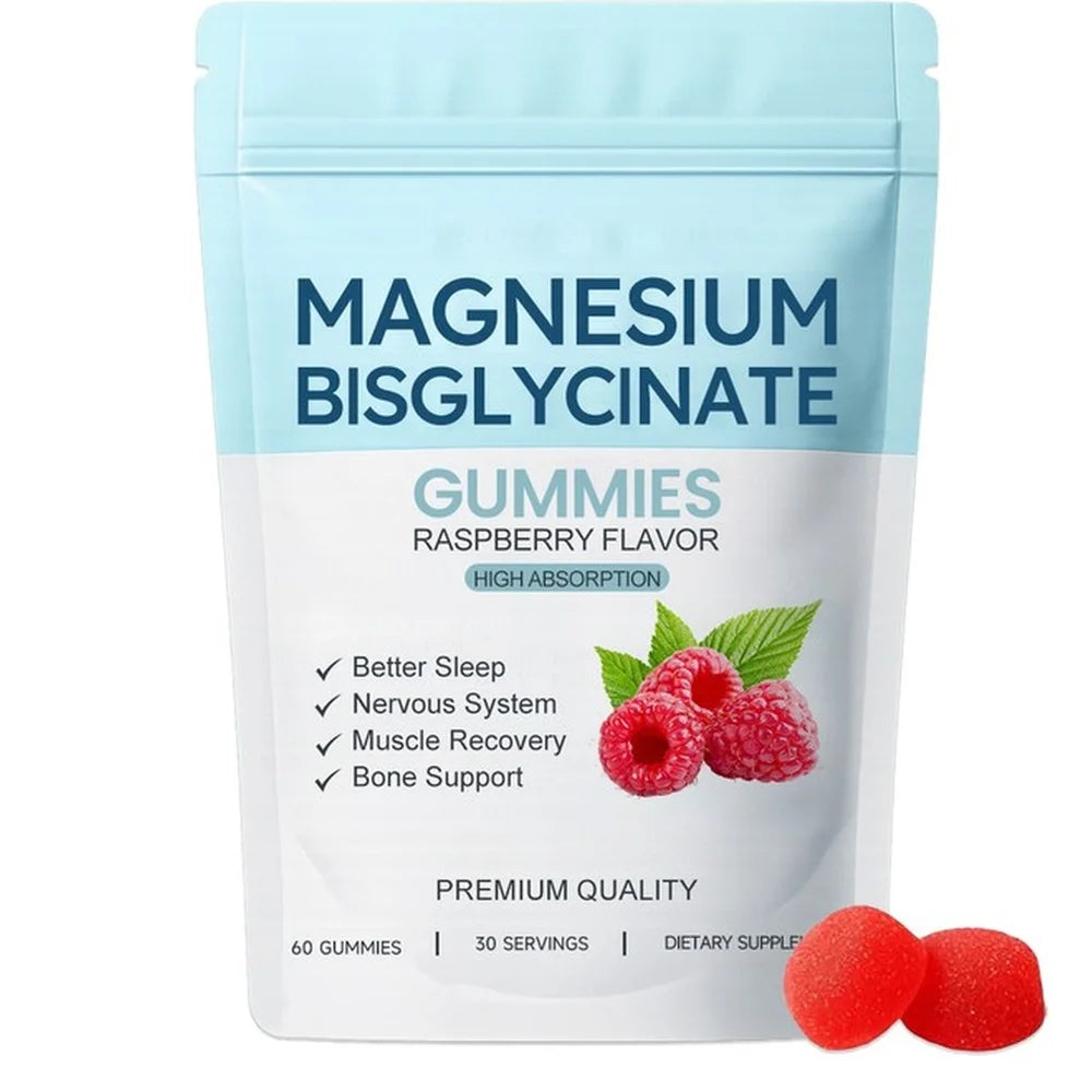 Magnesium Bisglycinate Gummies – Sleep & Muscle Support, 60ct Magnesium Supplement Qst 1 bottle 60 count