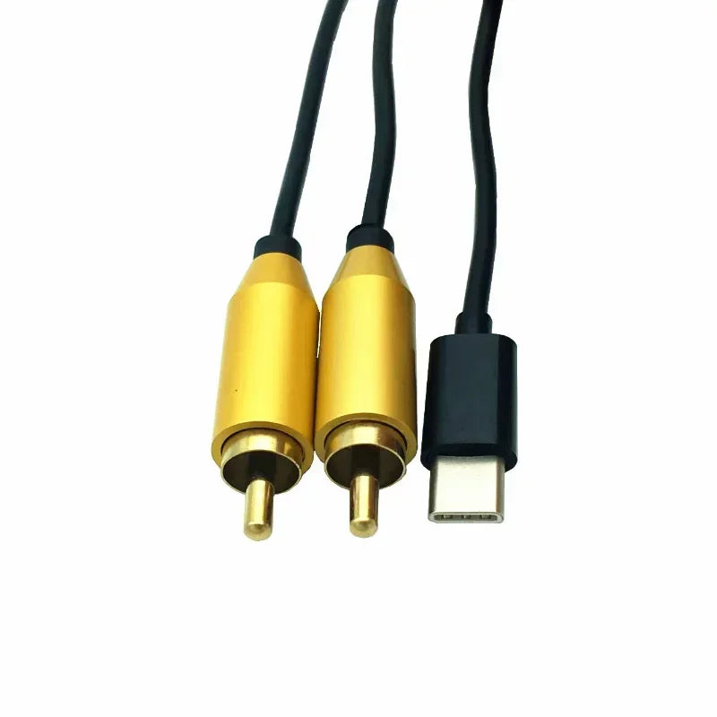 USB-C to Dual RCA Male AV Audio Video Adapter Cable AV Adapter Cable Qme
