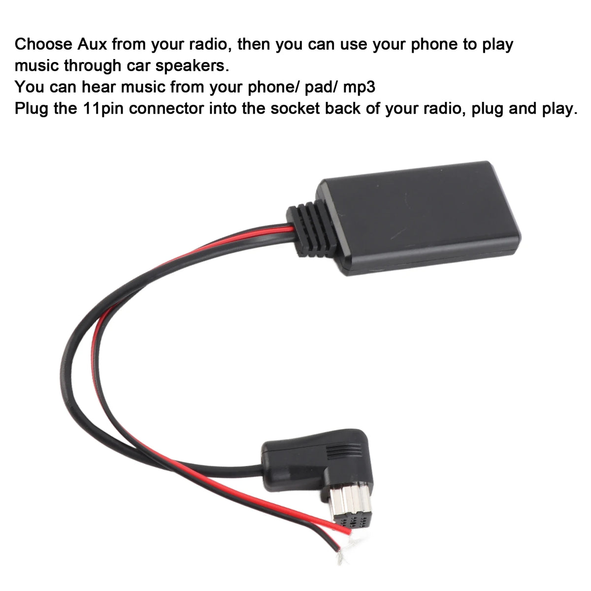 11-Pin Car Bluetooth AUX Adapter – IP-BUS Radio Input Car Audio Adapter Qst