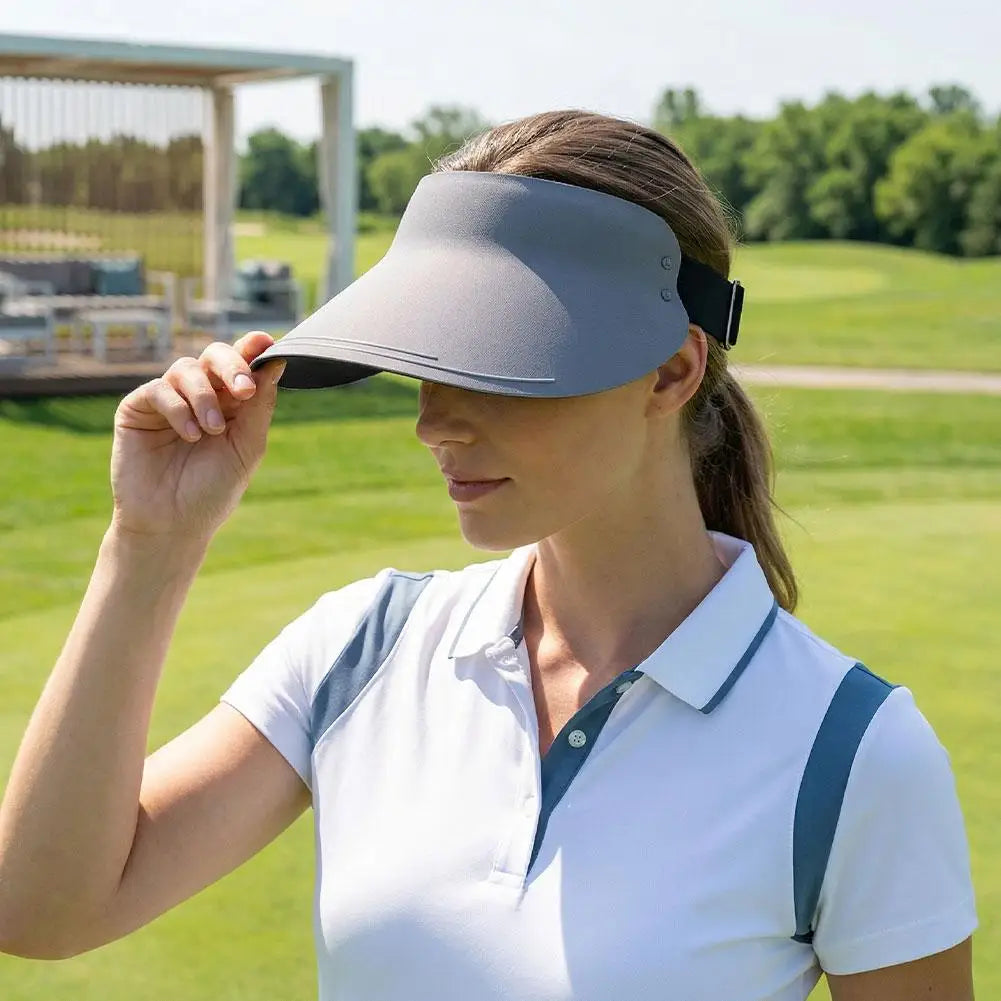 Wide Brim Visor Hat UPF 50+ UV Protection – Lightweight & Packable Sun Visor Hat Qme